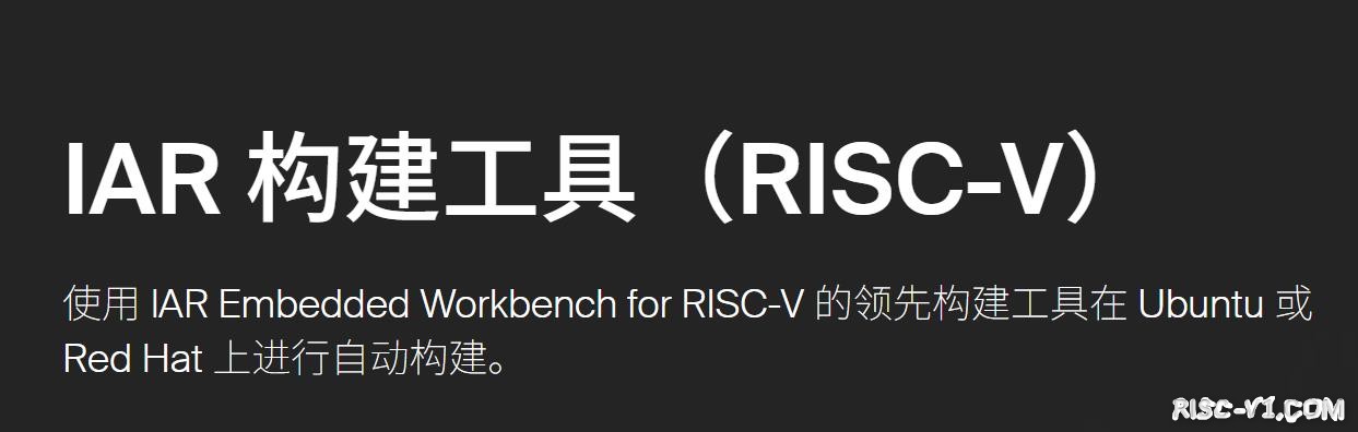 IAR Systems IDE-IAR 构建工具（RISC-V）risc-v单片机中文社区(1)